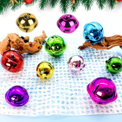 30-40mm Mix Color Iron Vacuum Plating Five-point Star Christmas Jingle Bells Pendant Handmade Party DIY Crafts Accessories 10pcs