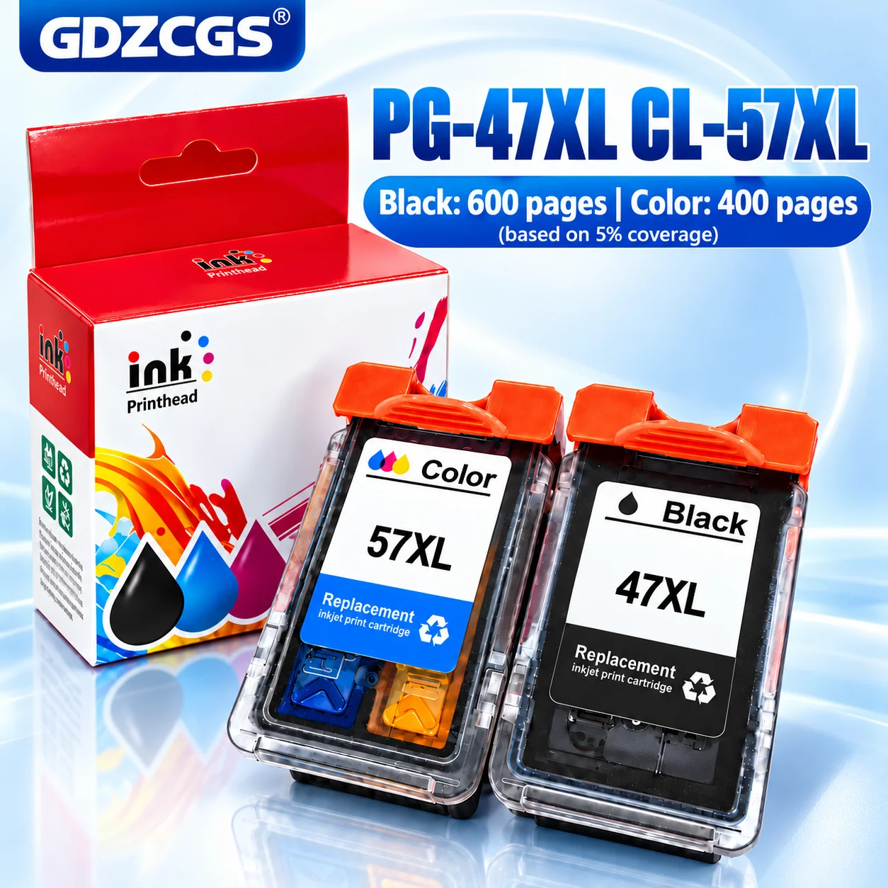 PG47 CL57 PG-47XL CL-57XL Compatible Ink Cartridge For Canon Pixma E400 E410 E417 E460 E470 E477 E480 E3170 E3370 E4270 Printers