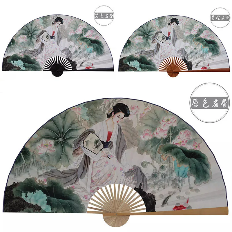 50x88cm Large  Painting Paper Fan Wall Hanging Decorative Folding Fan Office Hall Home Living Room Decorative Fan Ventilador