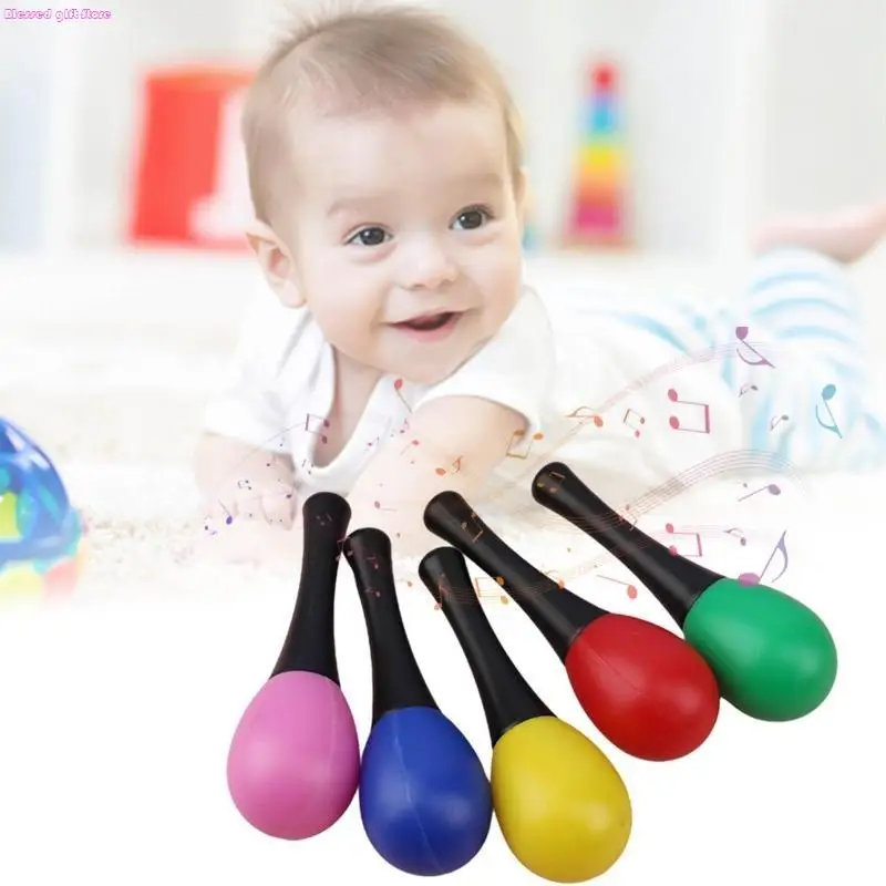 D0JC Plastic Rattle Maraca Educational Music Toy Hammer Baby Child Favorite Gift