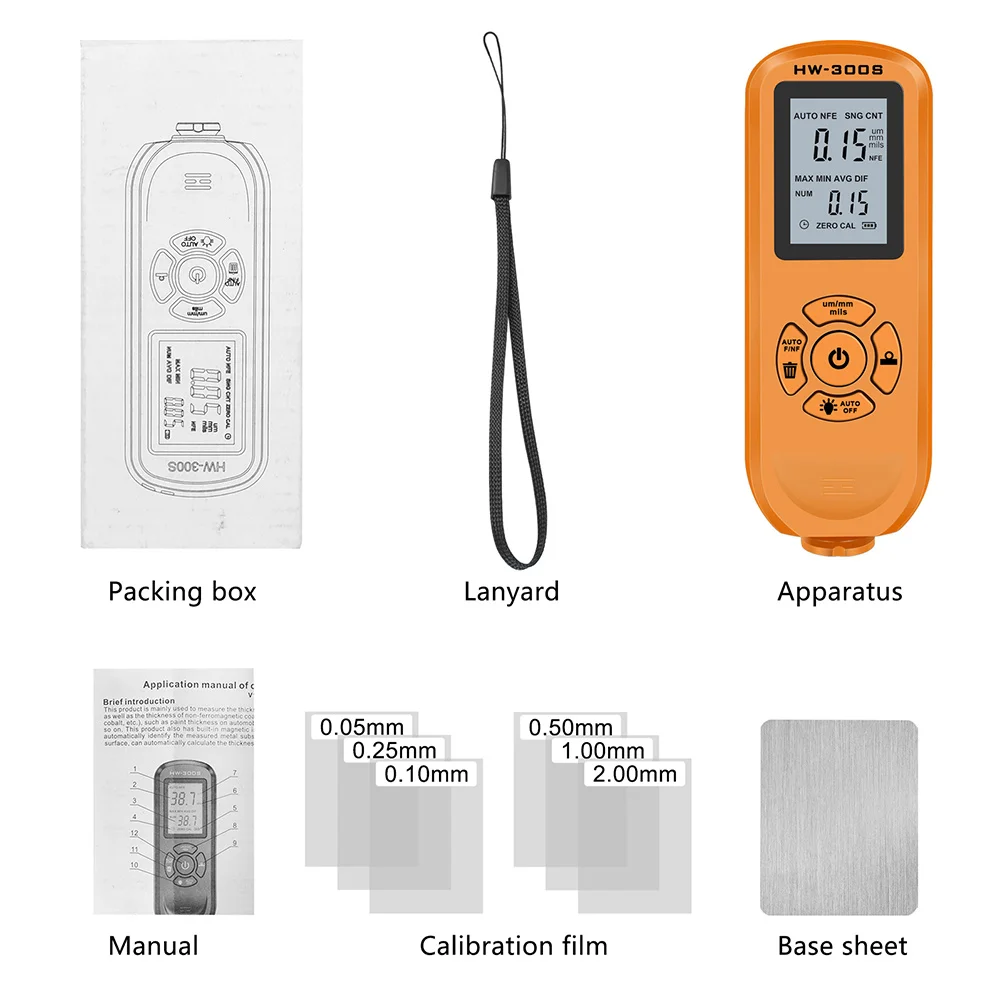 

1 set Coating Thickness Gauge Small Lightweight Auto Thickness Meter For Car Paint Measurement Industrial Maintenance Tool