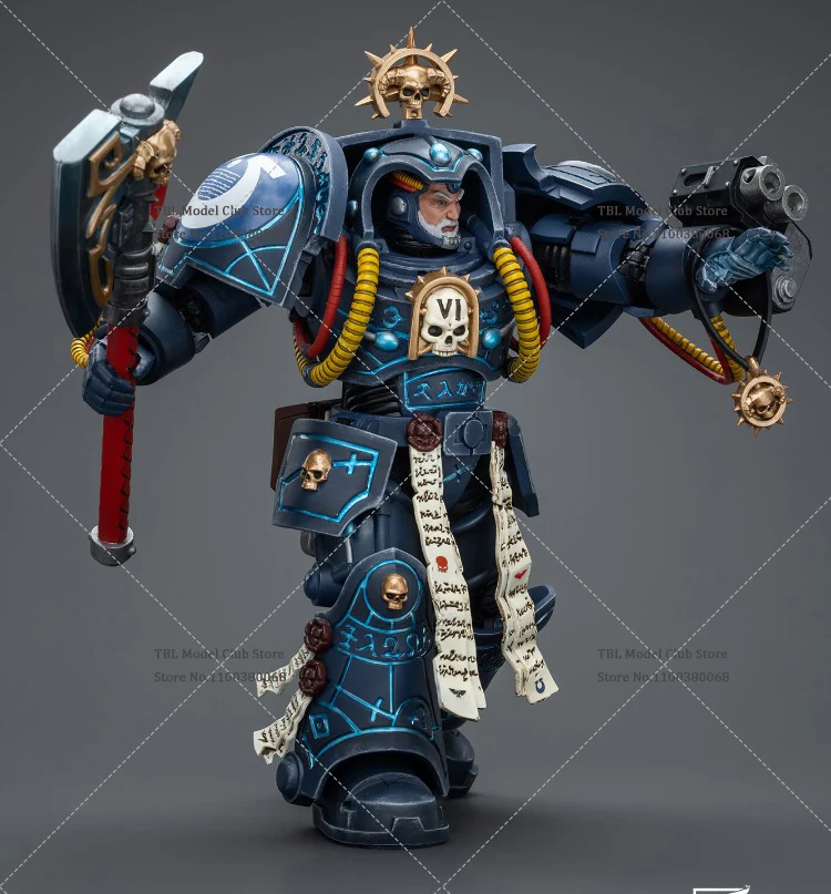 Original JOYTOY Warhammer 40K 1/18 Ultramarines Librarian in Terminator Armour Full Set 14.3cm Soldier Action Figure Doll