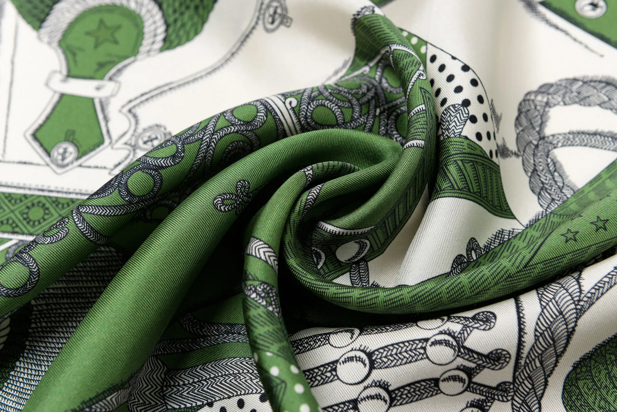 Lenço de seda verde 90cm, bandanas de cabelo quadradas, bordas enroladas à mão, lenços de roupas femininas, acessórios de bolsa, presente de amante de natal