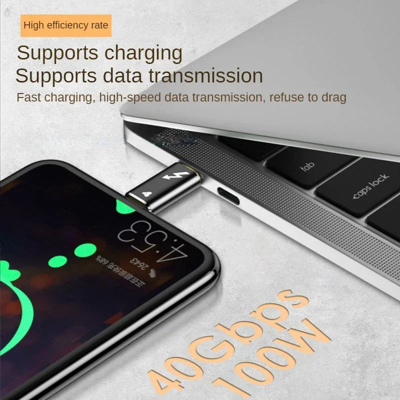 Adaptador USB C Mini Thunder 4/3 40Gbps puerto magnético 8K @ 60Hz transferencia de imágenes 100W 5A convertidor USB C a tipo C para Macbook Pro