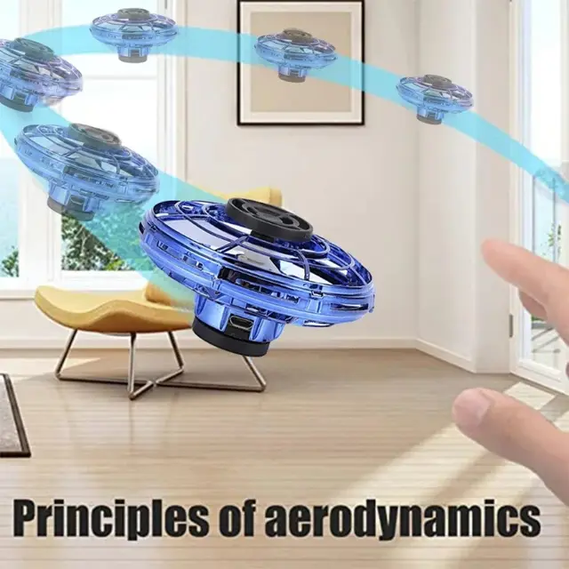 Flying Spinner Fidget Spinner Fly UFO Hand Controlled Boomerang Drone Cool Toy Gift Kids Boys Girls Teens 8+ Indoor