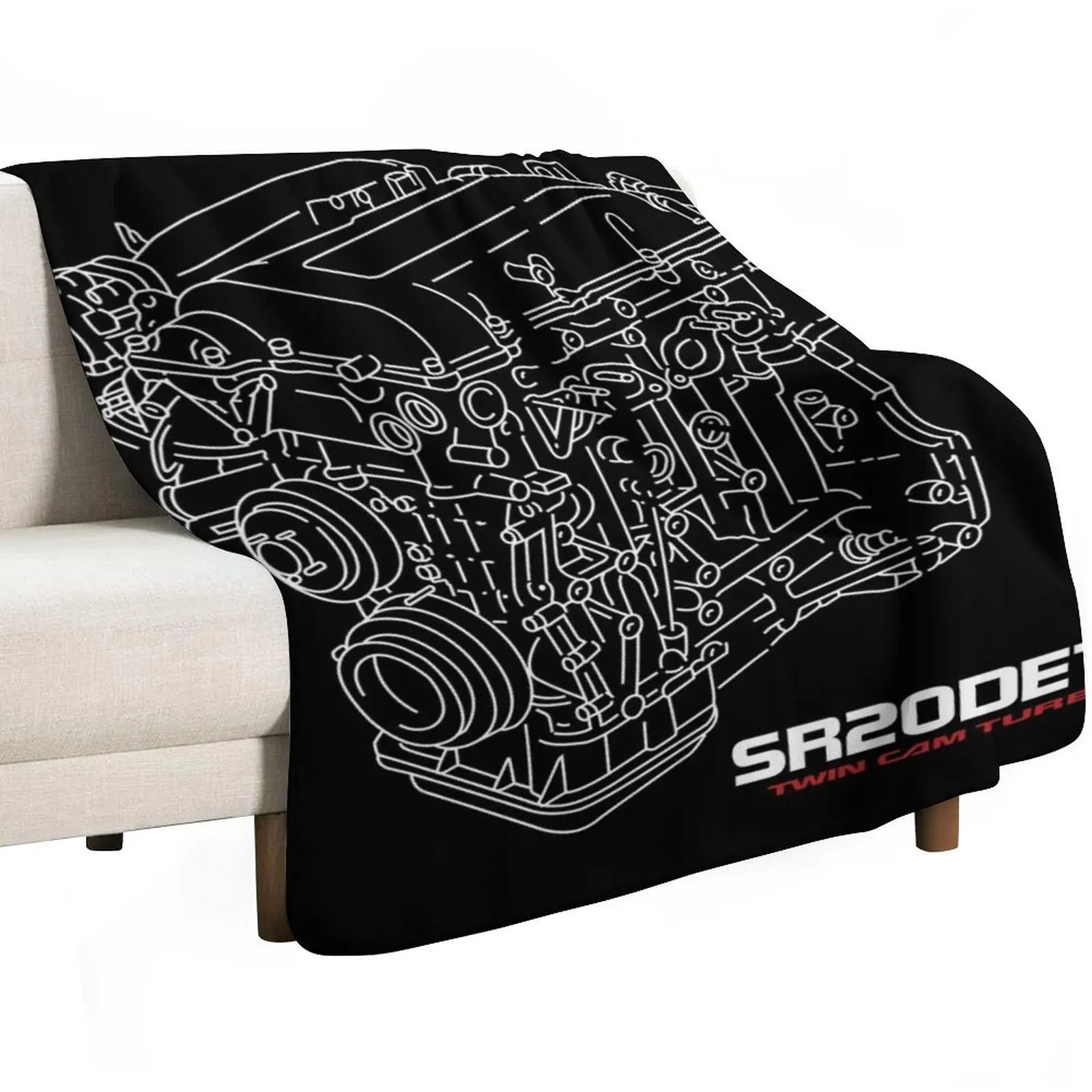 SR20DET Throw Blanket blankets ands Plush Flannel Fabric Soft Plaid Luxury Designer Blankets For Baby Blankets