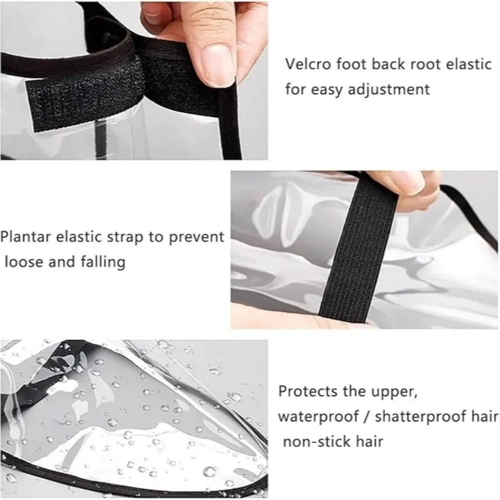 Elastische Schuhüberzüge mit transparentem Design, wasserdicht, staubdicht, einfach zu tragen, für Friseursalons und den Heimgebrauch, Schuhschutz – Detail 2