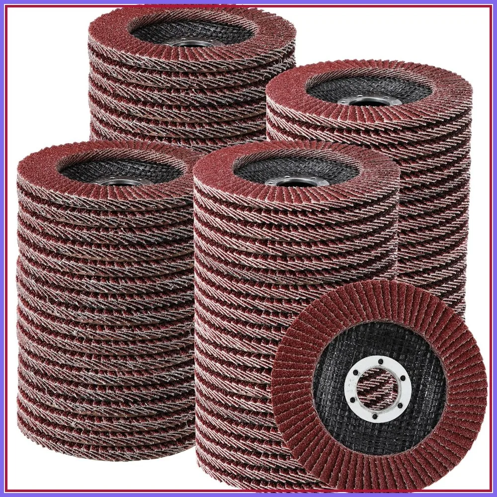 

80 Pack 4.5 Inch Flap Discs for Angle Grinder, Aluminum Oxide Sanding Wheels for Wood and Metal (40, 60 Grit)
