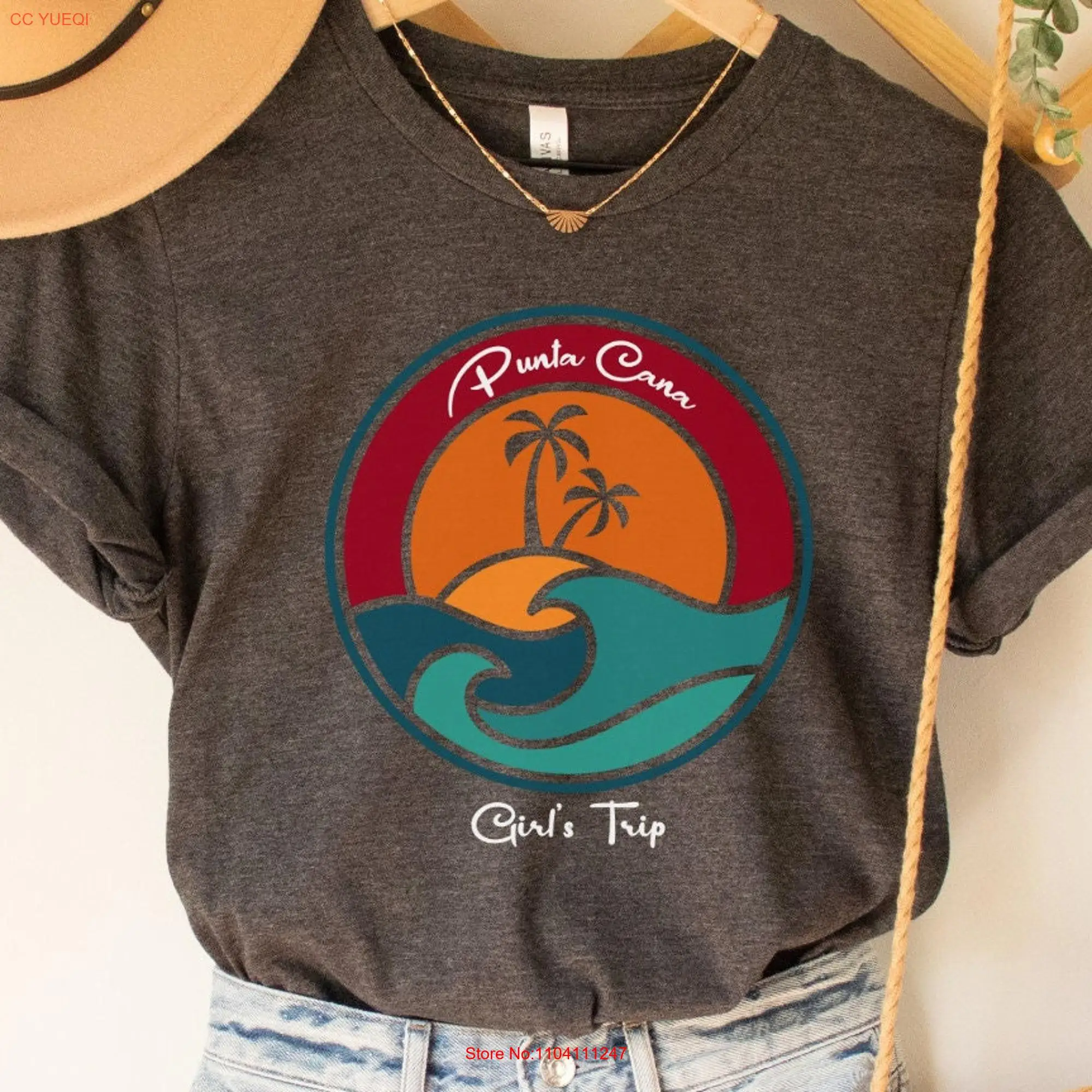 Punta Cana shirts Bachelorette Party T Shirt Girls Trip Bridal Favors Beach Vacation Wedding RZ402 long or short sleeves