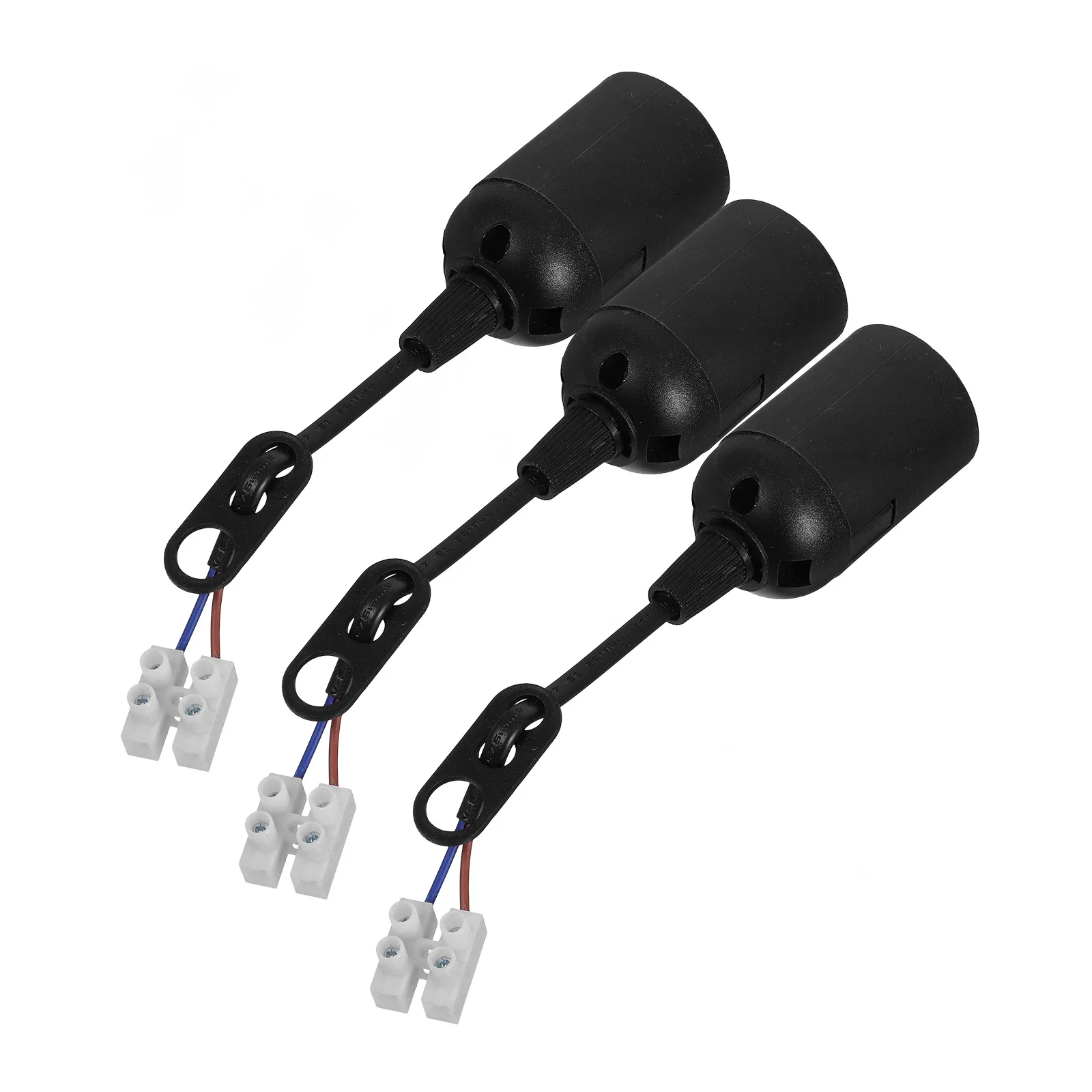 

3Pcs E27 Lamp Base Holder Secure Fit Socket for Home Hanging Light Chandelier Pendant Fixture Living Room Dining Area