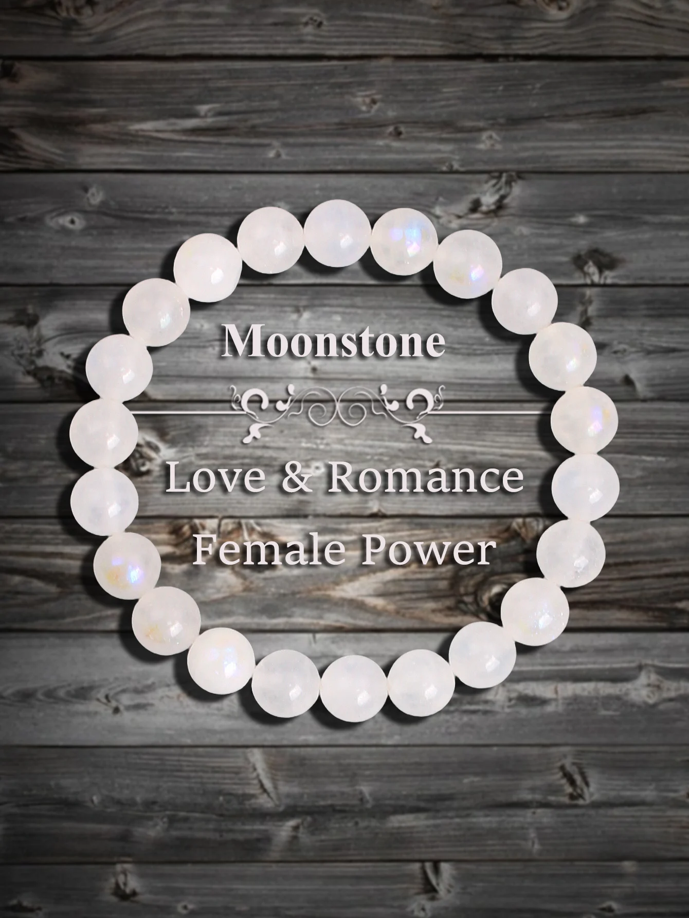 Natural Moonstone Bead Bracelet Enhances Intuition Promotes Emotional Balance & Attracts Luck Natural Stone Healing Jewelry Gift