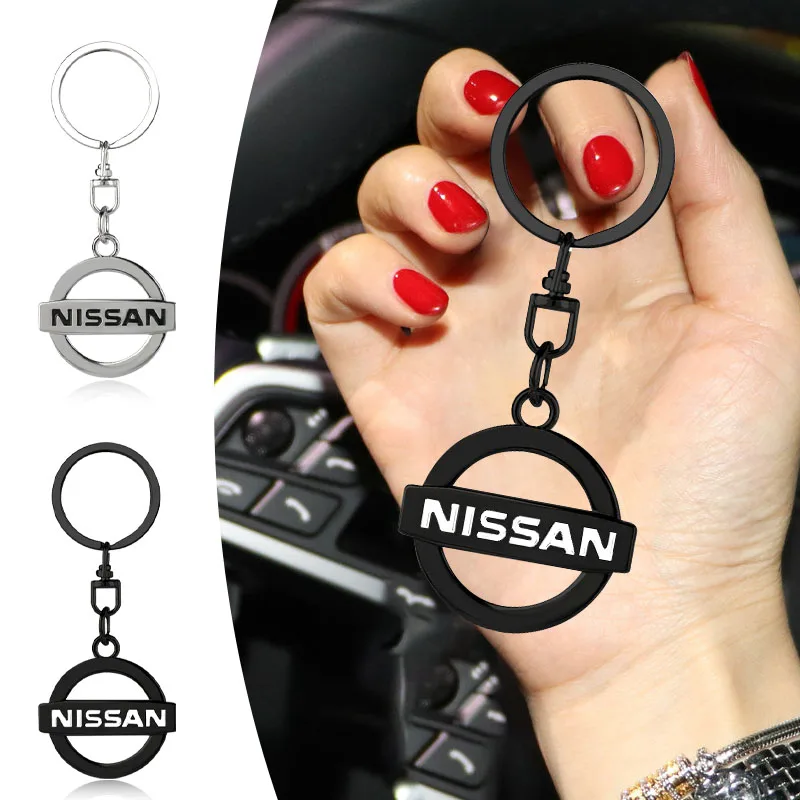 Car Key Chains Keyring Pendant Metal Keychain Holder For Nissan Nismo Tiida Sylphy Teana X Trail T30 32 Almera Wheel Center Caps