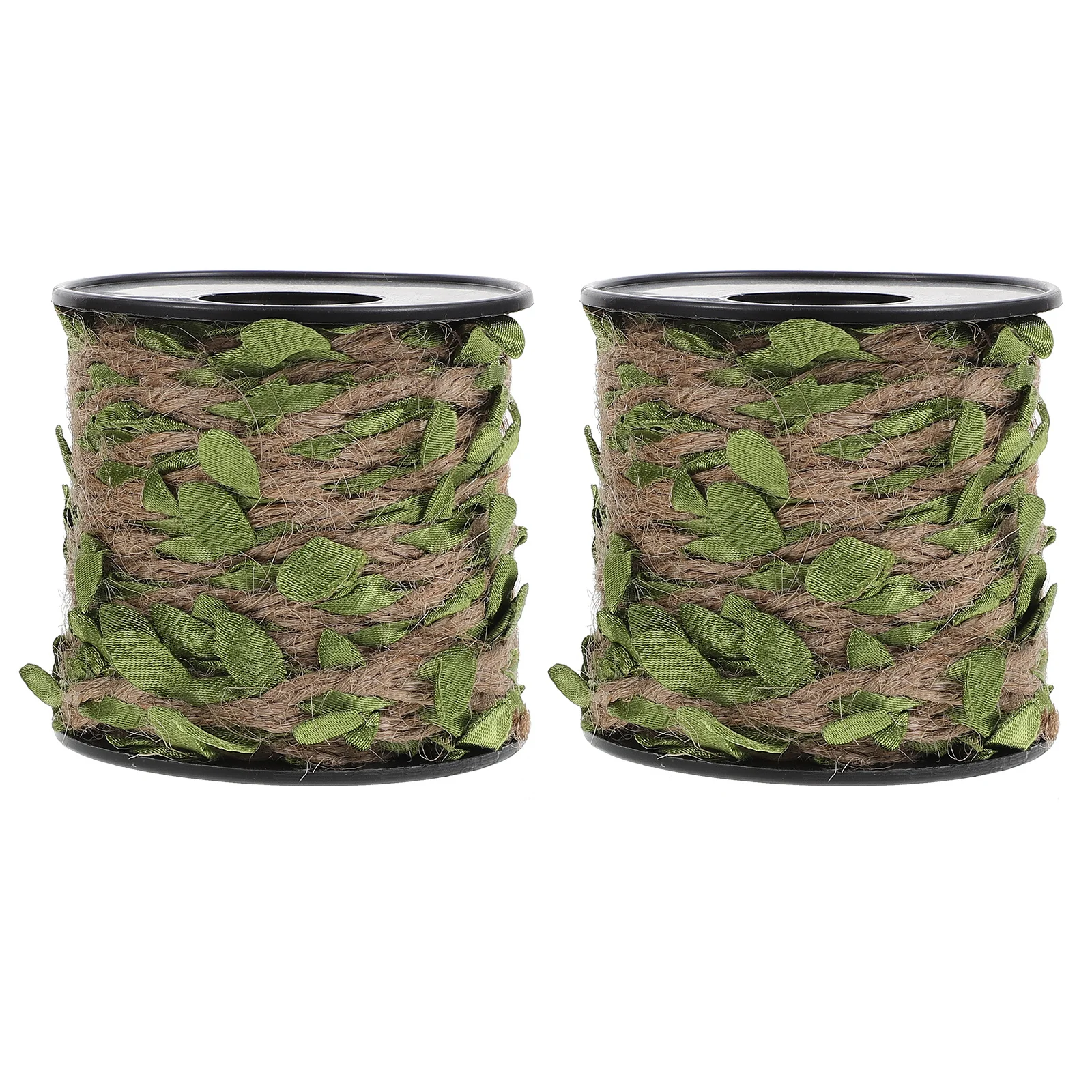 

2 Rolls Artificial Hemp Rope Decoration Twine Simulation Leaf Rattan Vine DIY Decorative Natural Look Long Enough Cut Any Length