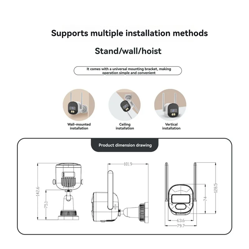 

3CGRO-2PCS Tuya 2K 4MP Wifi Security Camera Mini CCTV Video Surveillance Camera IP Al Detection Smart Life 2.4G/5G