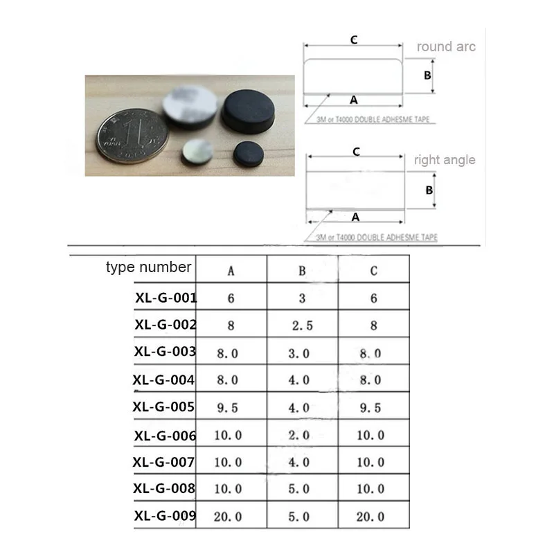 검은색 고무 발 패드, 자체 접착 사각형 및 원형 완충기 개스킷, 노트북 스피커, 가전 가구