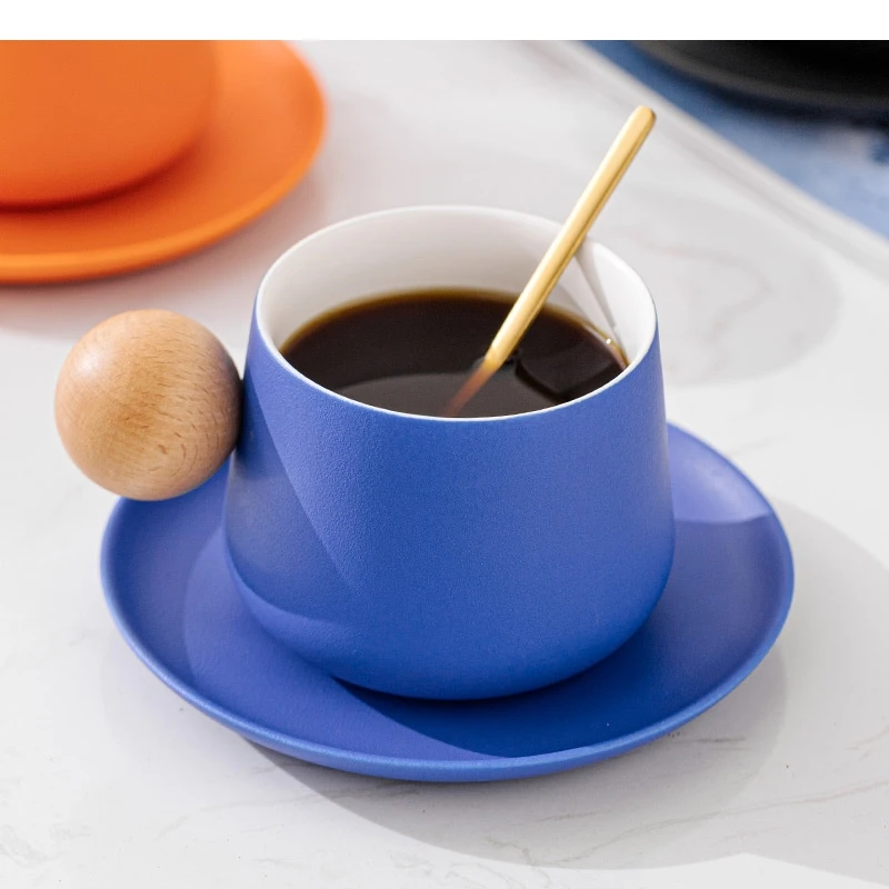 

Скандинавский однотонный набор кофейных чашек и блюдец, офисная кружка, домашний завтрак, молоко, капучино, ла, цветок для питья