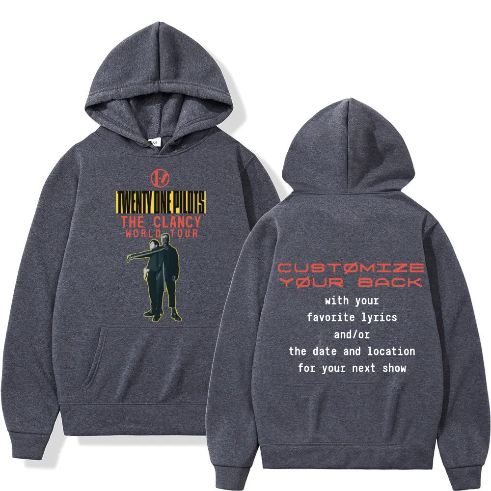 Twenty One Pilots The Clancy World Tour 2024 Graphic Hoodie Men Women Fashion Rock Sweatshirt Vintage Casual Oversized Pullovers