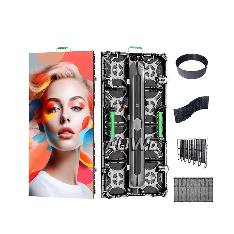 Outdoor Led Screen P2.5 P1.86 P1.53 Tri- Folded LED Poster Display Screen  1920mm GOB Advertising Machine for Aactivity