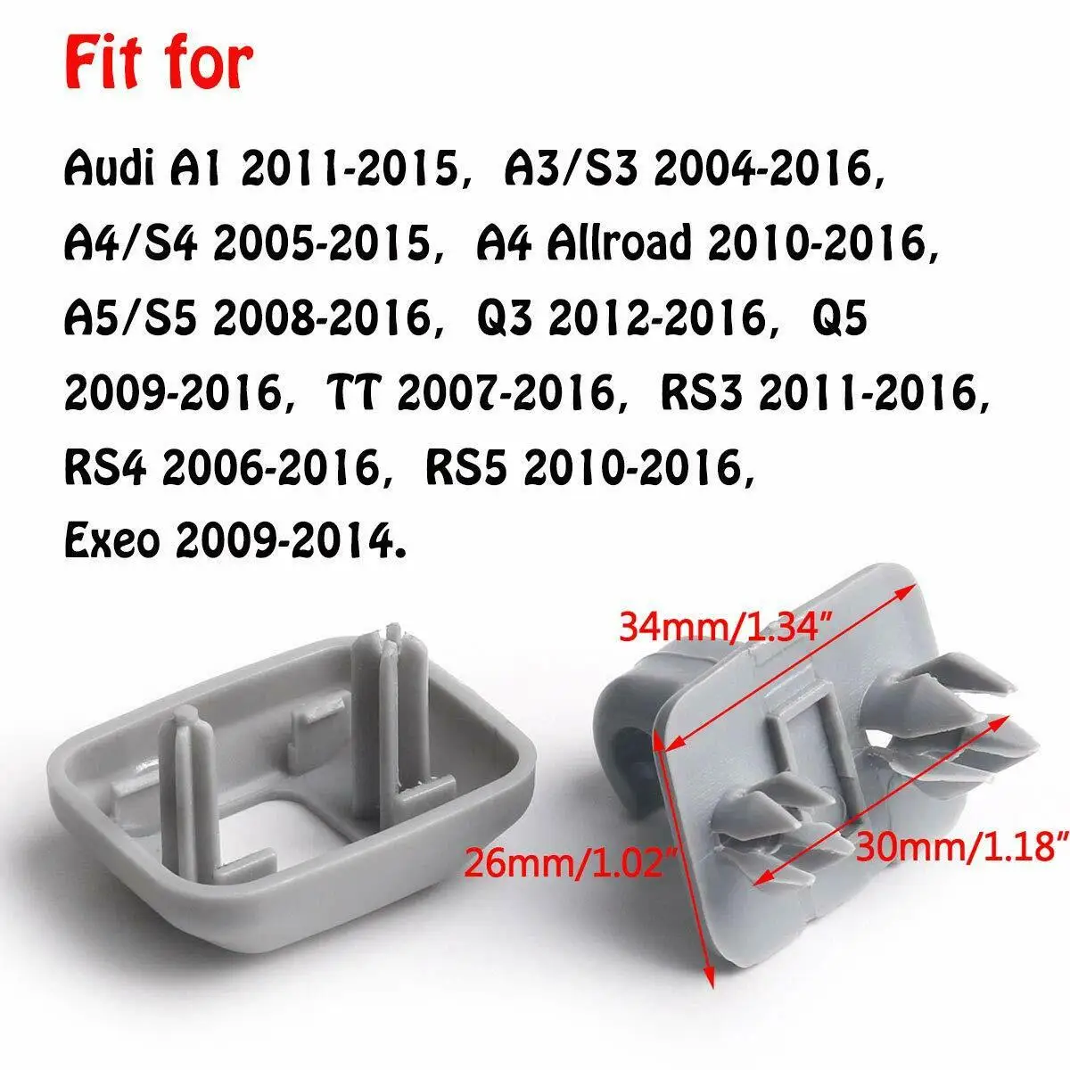 2pcs for Audi A1 A3 A4 A5 Q3 Q5 S3 S4 S5 TT Allroad Visor Clip Bracket Hook Bracket Hook