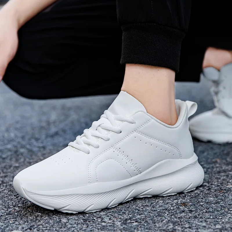 

Men Shoes Comfortable Walking Sneakers Leisure PU Leather Sports Shoes Non Slip Jogging Sneakers Lightweight Man Shoes Footwear
