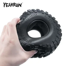 YEAHRUN 1/4Pcs 2.2inch Beadlock Rubber Wheel Tires w/ Sponge for Axial SCX10 II 90046 Wraith TRX-4 1/10 RC Car Truck Model Parts