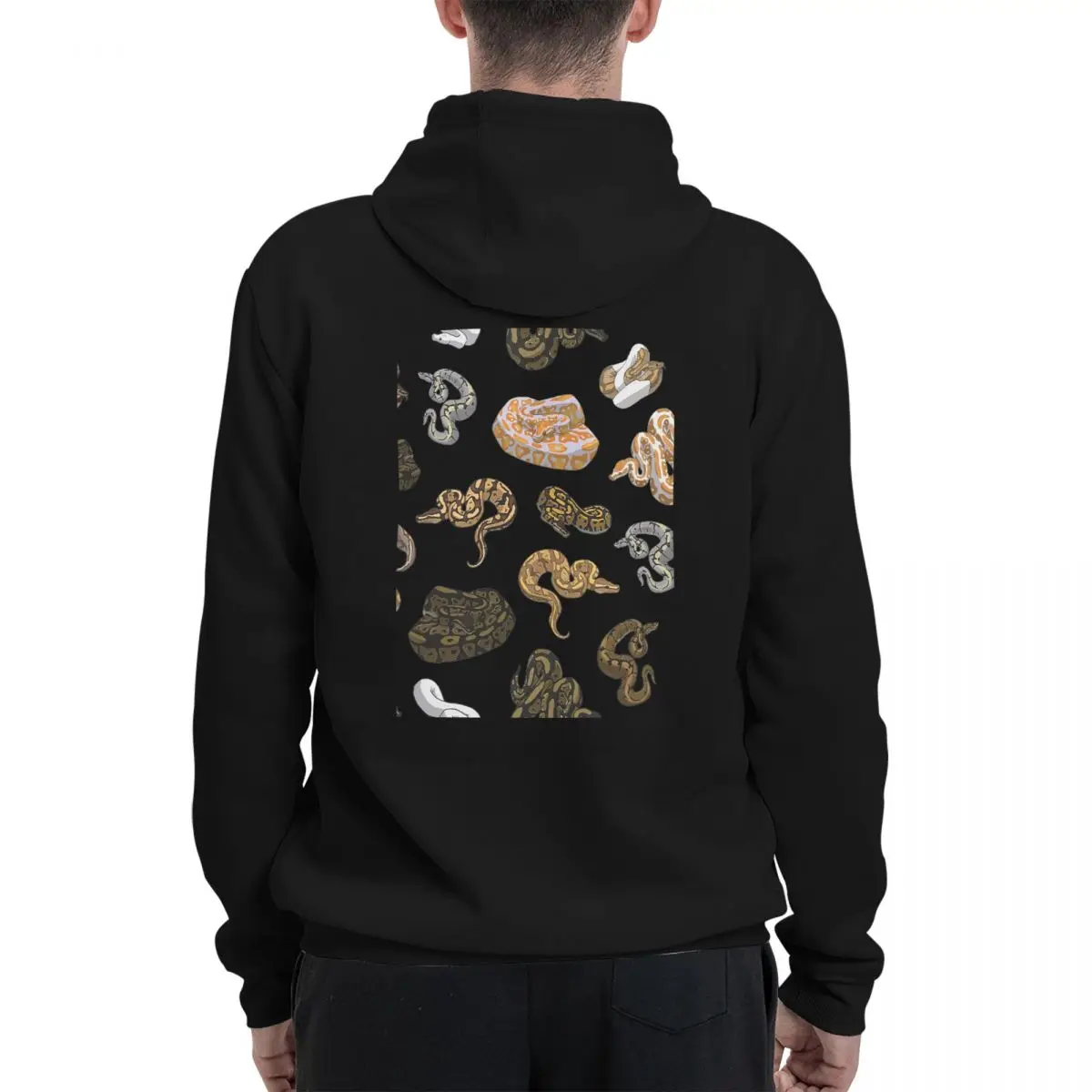 الكرة بيثون مورف الأفعى نمط هوديي الهيب هوب البلوز الخريف الشتاء الرجال النساء بلوزات طويلة الأكمام بلايز #3