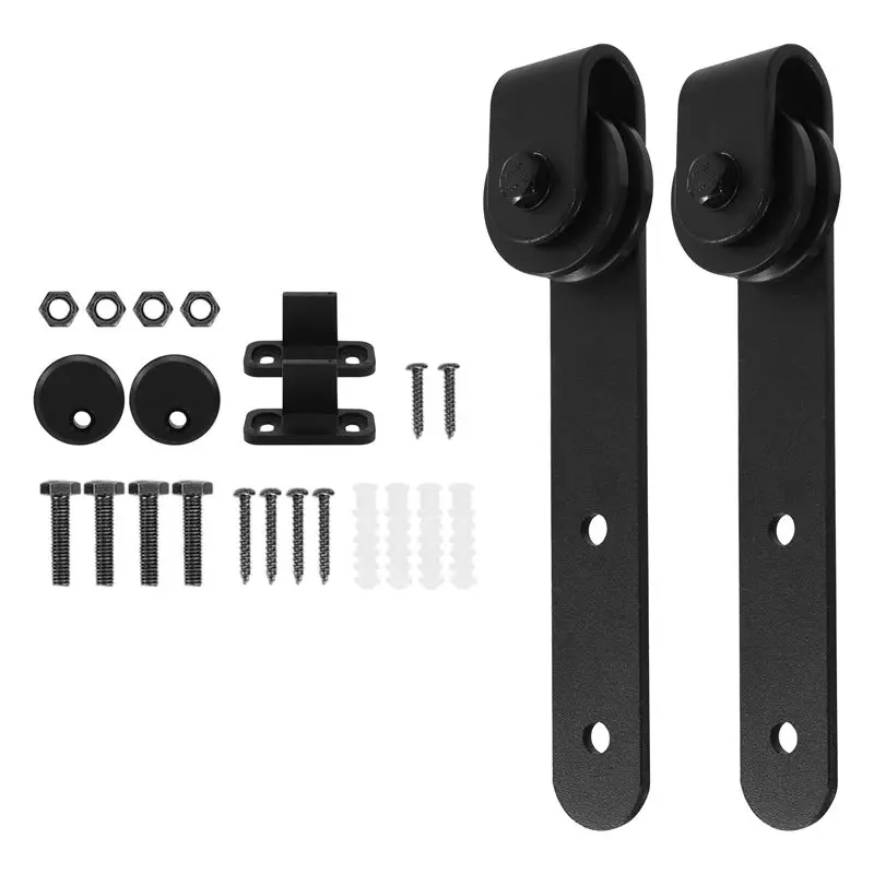 ABGE-Cabinet Sliding Barn Door Hardware Kit Super Mini Sliding Door Hardware Hardware Kit Top Mount Hanger Track Closet