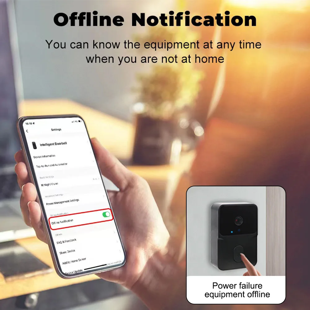 Per citofono domestico Cambio vocale Visione notturna Sicurezza domestica intelligente Telecamera bidirezionale Campanello per porta HD sicuro senza fili Campanello video WIFI
