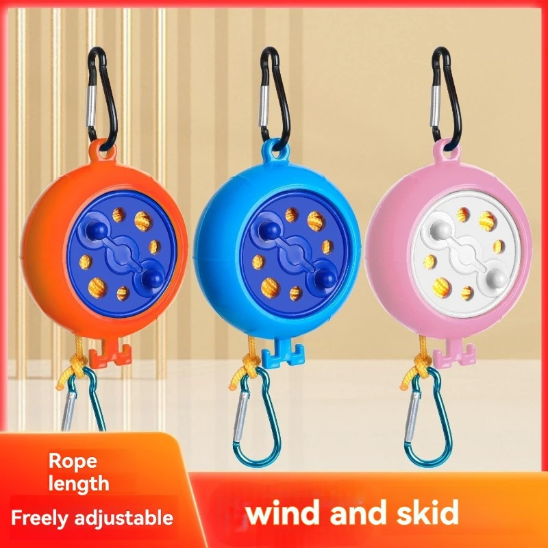 New 1pc Portable Retractable Clothesline Outdoor Travel Camping Hotel Windproof Anti-slip Laundry Hanger Drying Rope Accessories