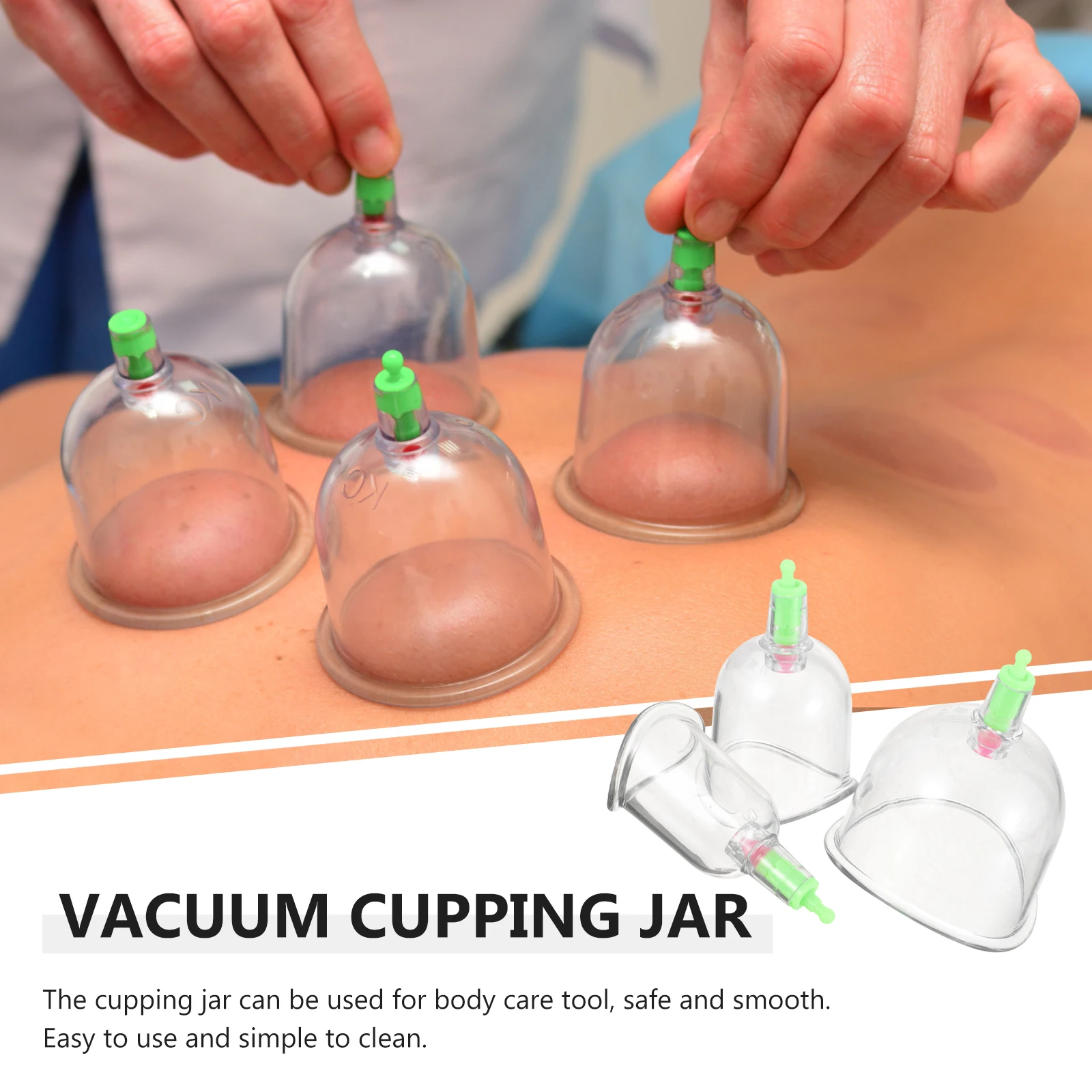 

3 Pcs Joint Cup Set Durable Massage Cups for Home Use Vacuum Suction Device Lightweight Household Back Massager
