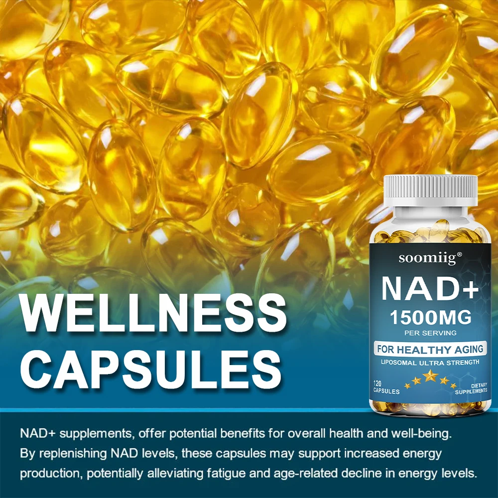 NAD 1500 Mg + Trans-resveratrol - Fights Aging, Boosts Energy/endurance, Promotes Cell Repair, and Supports Skin Health