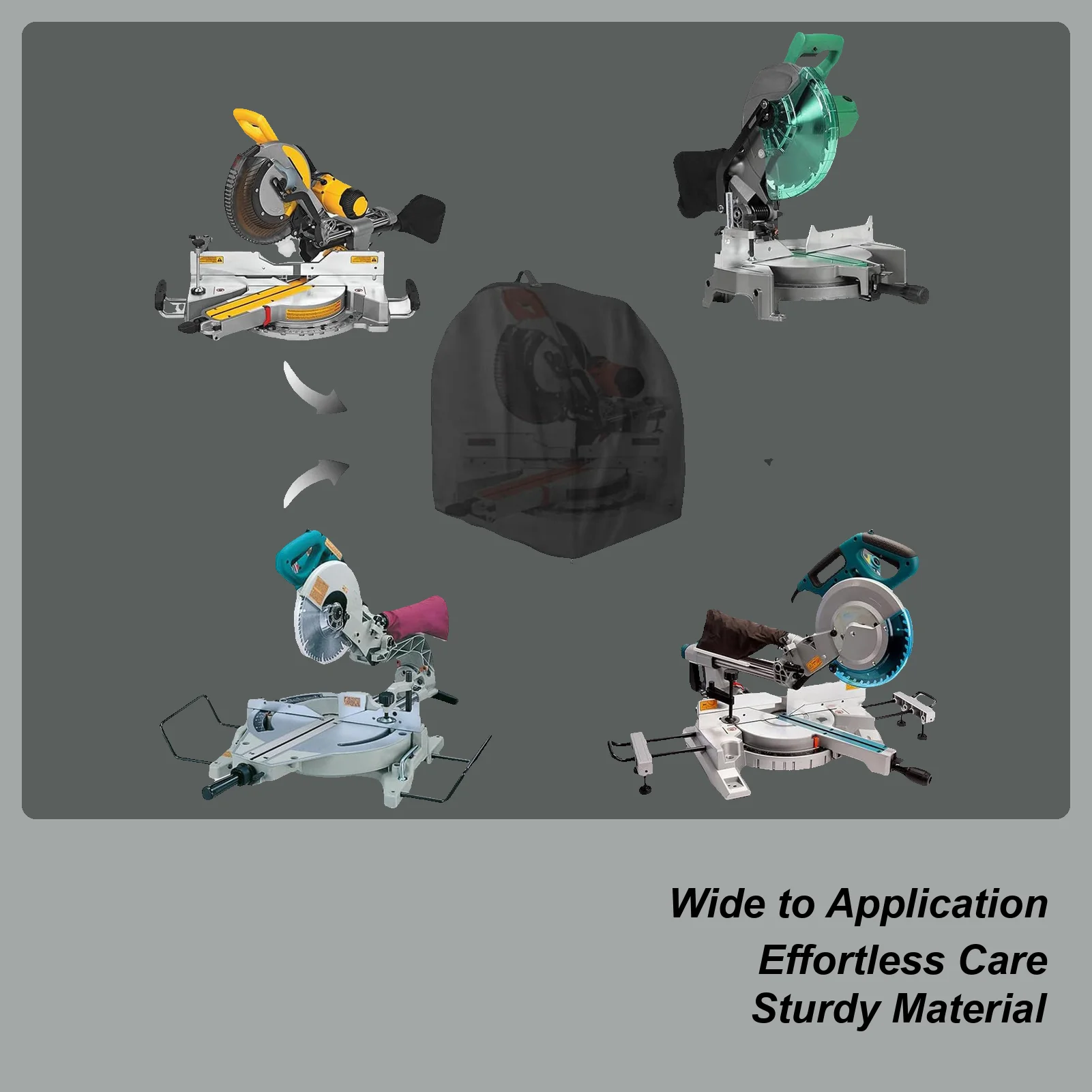 

Крышка торцовочной пилы Защитный чехол для воды и солнца Станок 28,3 х 24 х 28,3 дюйма Чехол из ткани Оксфорд для большинства торцовочных строгальных станков