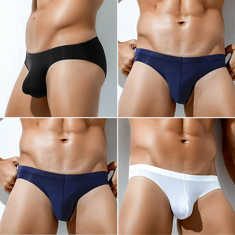 

Modal men's underwear. Super - thin ice - silk style for summer. Alluring, breathable men's briefs. Sexy, translucent underpants