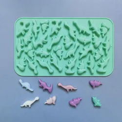 30 Cavity Silicone Dinosaur Candy Molds Gummy Jelly Candy Chocolate Mold Ice Cube Tray Mould Fondant Cake Decorating Tools
