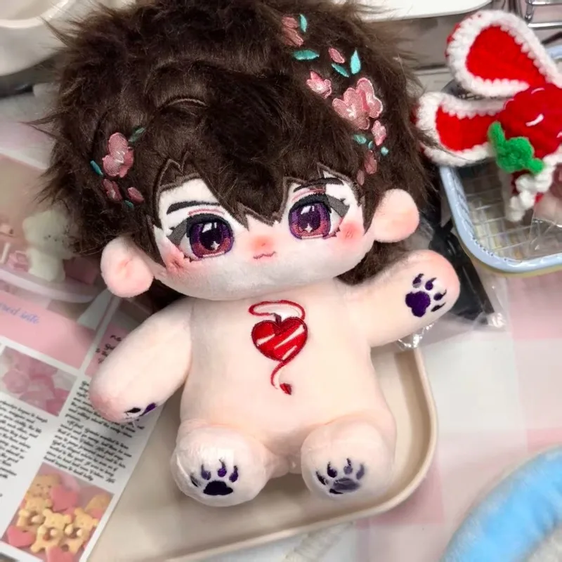 20cm Cute Caleb Attribute Cotton Doll Body Dress Up Clothes Plushies Plush Stuffed Toys Anime Figures Plushie Birthday Gift