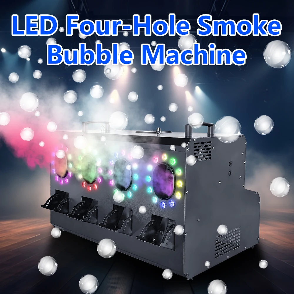3000W 1500W LED Smoke Bubble Machine Four Holes Double Holes Party Wedding Bubble Spray Machine DMX for Stage Special Effect