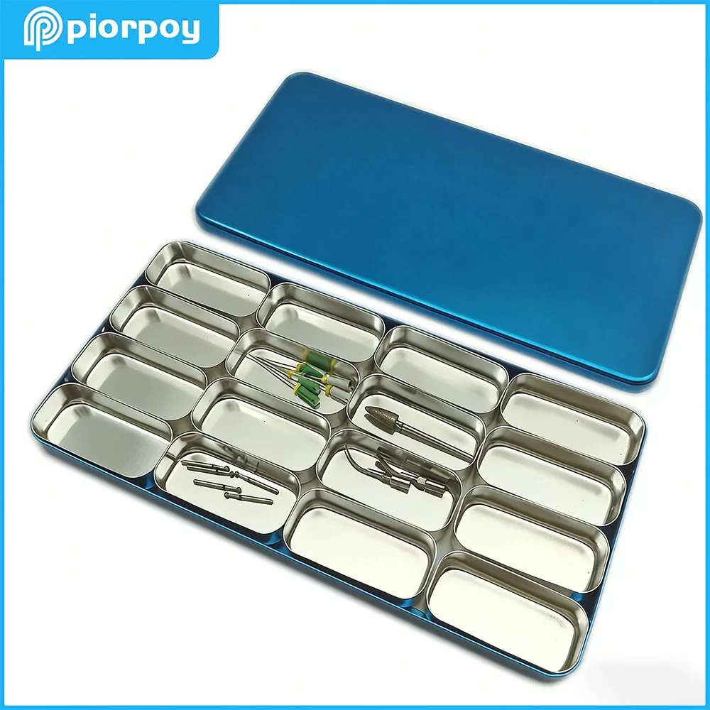 

PIORPOY Бокс для дезинфекции стоматологических инструментов, 16 слотов, автоклавируемый, для высокоскоростных алмазных боров и эндофайлов