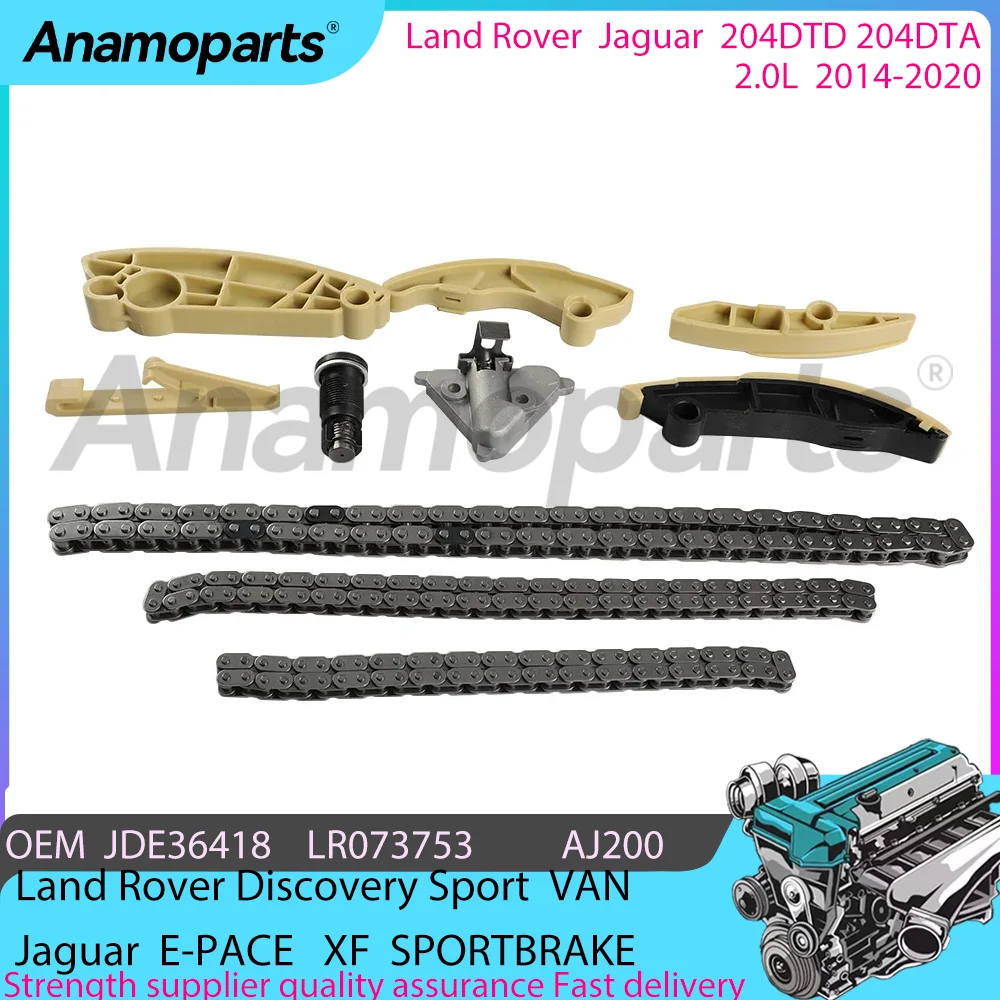 Engine Parts Timing chain kit fits for 15-17 Jaguar E-PACE XF SPORTBRAKE 14-20 Land Rover Discovery Sport 204DTD 204DTA 2.0L