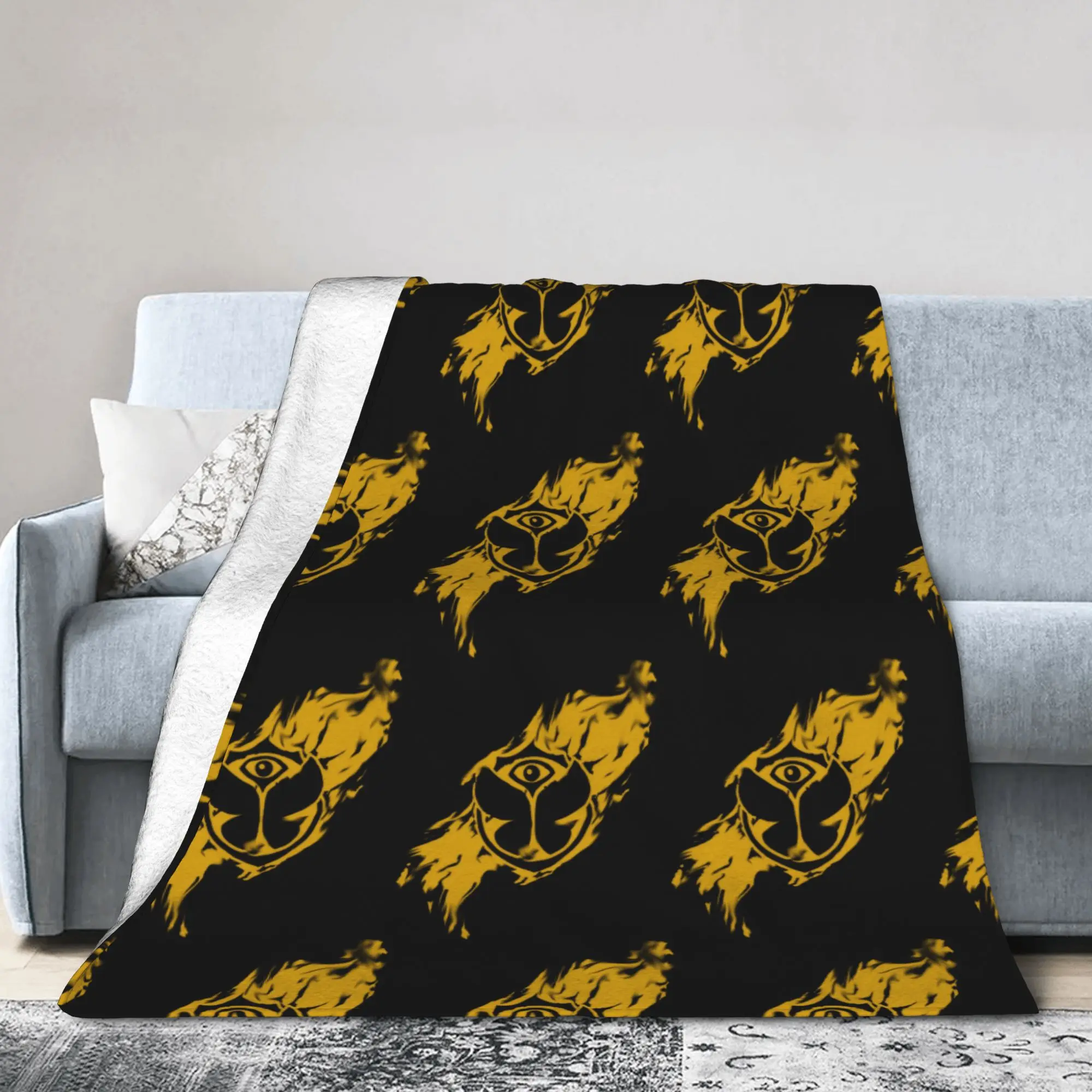 Custom Tomorrowland Blanket Warm Fleece Soft Flannel Belgian Electronic Dance Music Festival Throw for Bedding Couch Car