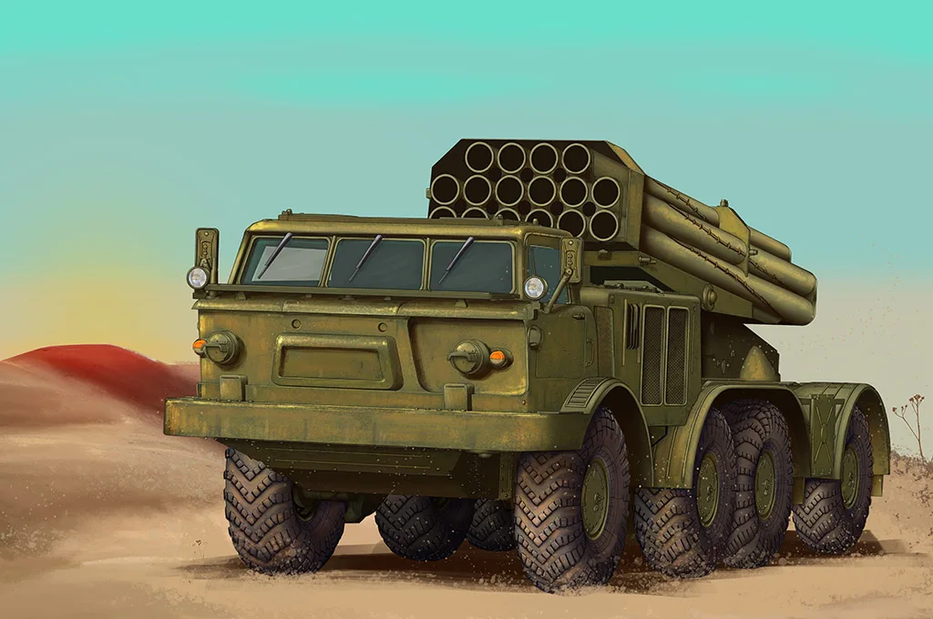 Trumpeter 07180 1/72 Russian 9P140 TEL of 9K57 Uragan Multiple Launch Rocket - Scale Model Kit