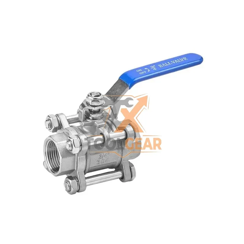 2026China*Factory* DKV Stainless Steel 304 316 Three-piece Manual Ball Valve 1000WOG BSP NPT Threaded 3 Piece Stainless Steel