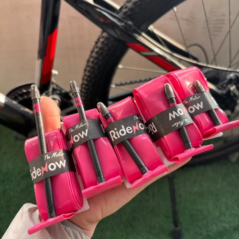 1/2 Stück RideNow Fahrradschlauch 100/85/65/45/35 mm Presta-Ventil, schwarzes Ventil, TPU-Schlauch, superleicht, 700C 28 Zoll, Rennradschlauch – Detail 3