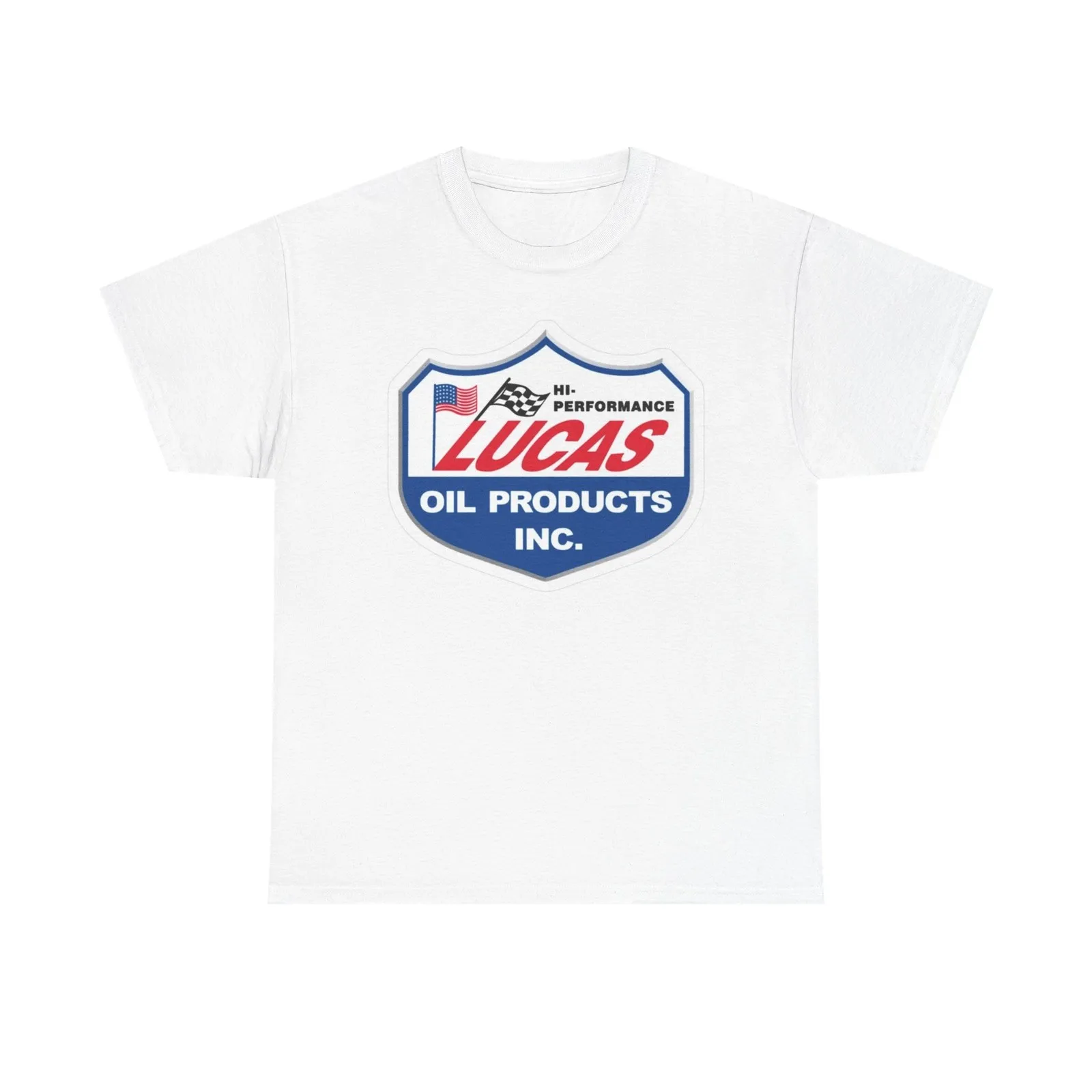 Lucas Oil Graphic T Shirt Vintage Muscle Cars Unisex Heavy Cotton Tee