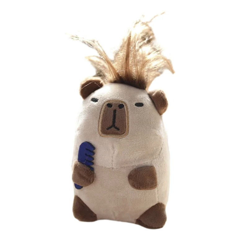 Capybara Keychain Plush Bag Charm Accessory Adorable Stuffed Keyring Soft Toy Key Rings for Birthday Gifts