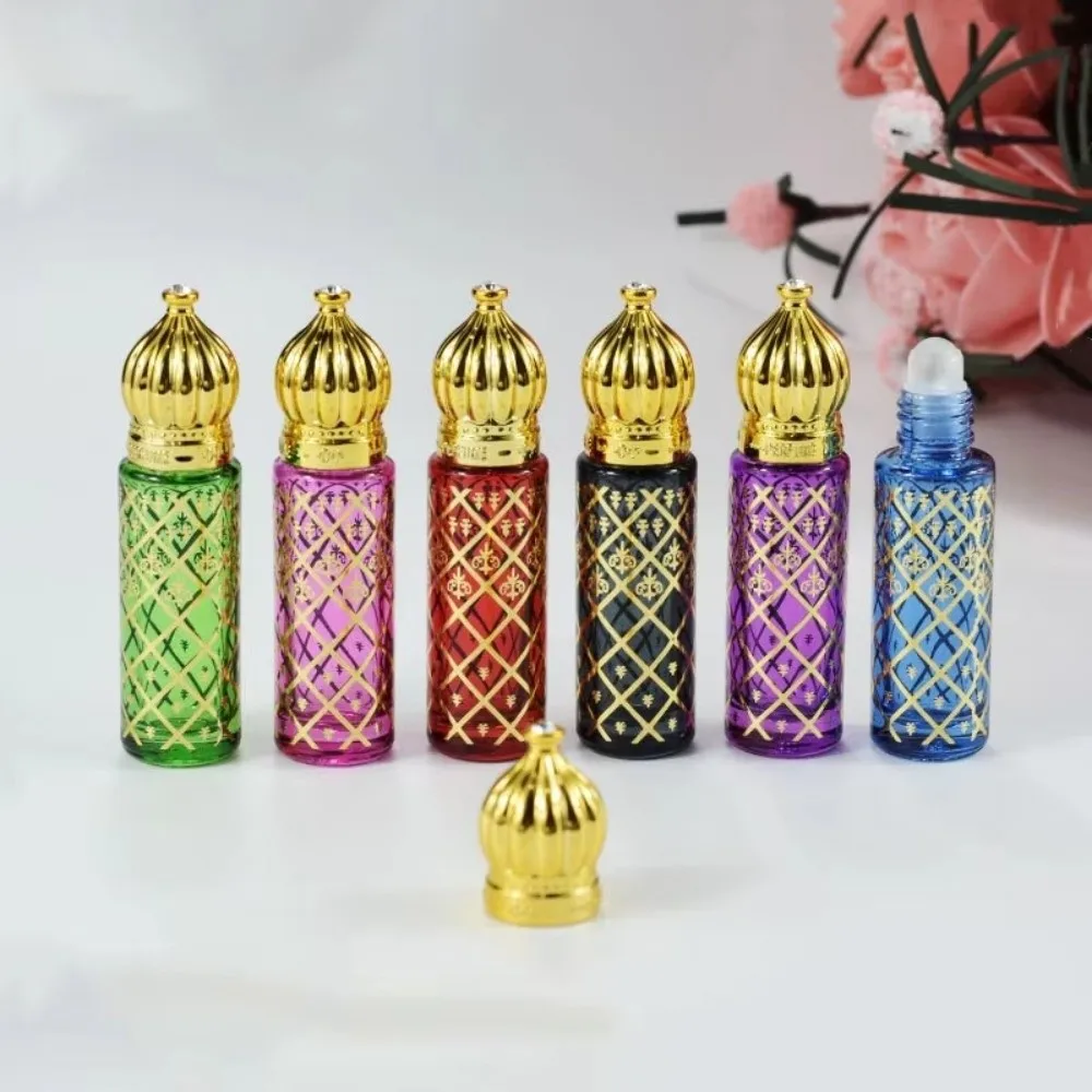 New 8ml Empty Perfume Bottle Glass Roller Ball Portable Glass Bottle Color Packaging Roll-on Bottle Perfume Making