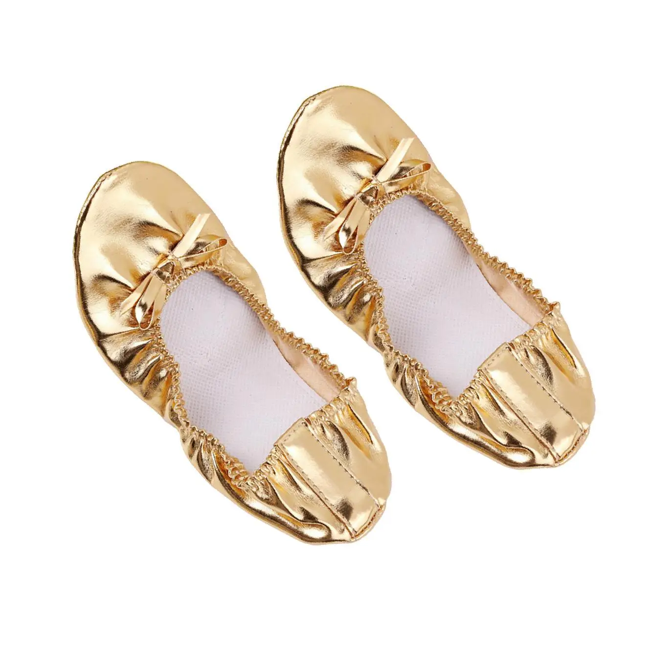 Gold Split Sole Ballet Shoes For Enhanced Flexibility And Comfort Ballet Shoes With Soft Sole