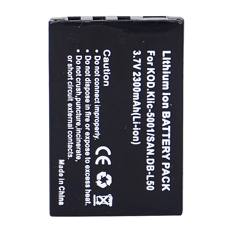 Baterai Kamera 2300mAh Untuk Kodak Sanyo KLIC-5001 DB-L50 P850 Z7590 Z760 Z730