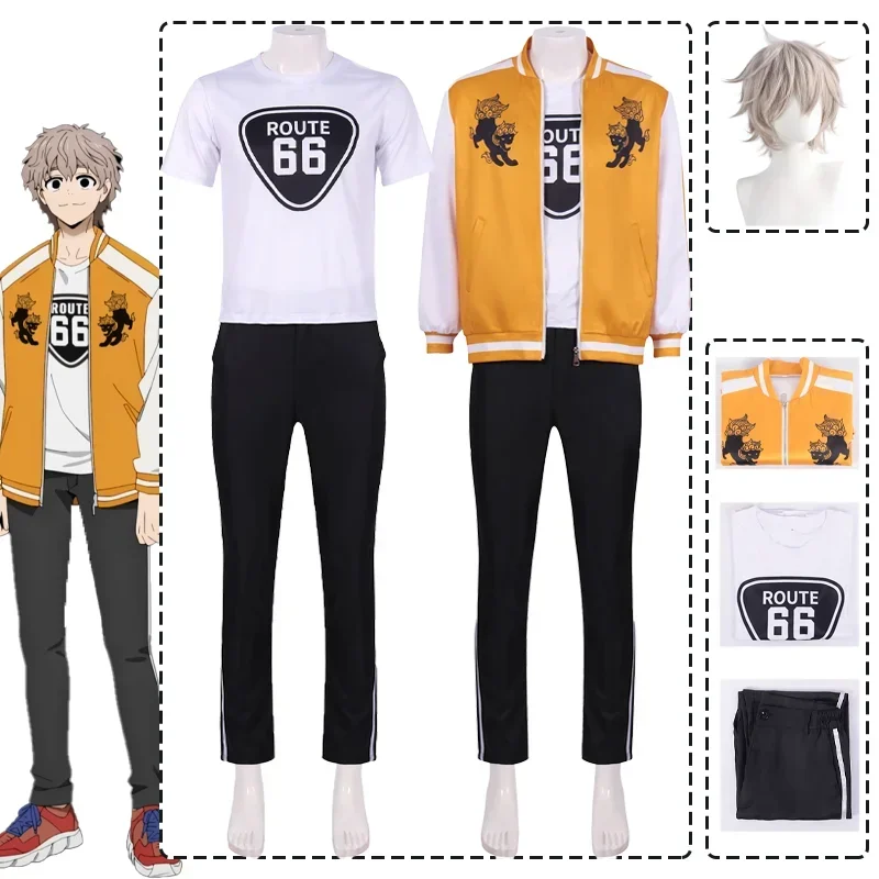 

CosplayAnime Wind Breaker Jo Togame Cosplay Costume High School Uniform Coat T-shirt Pants Set Wig Halloween Party Suit Adult Wo