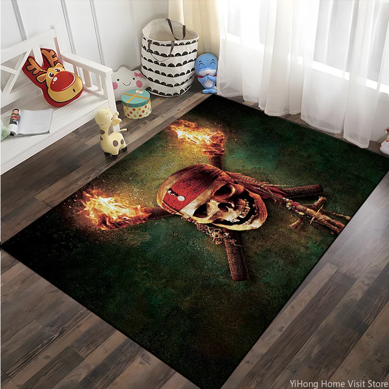 Disney Pirates of The Caribbean Large Area Rug Carpet Home for Living Room Children Kids Bedroom Sofa Doormat Floor Non-slip Mat