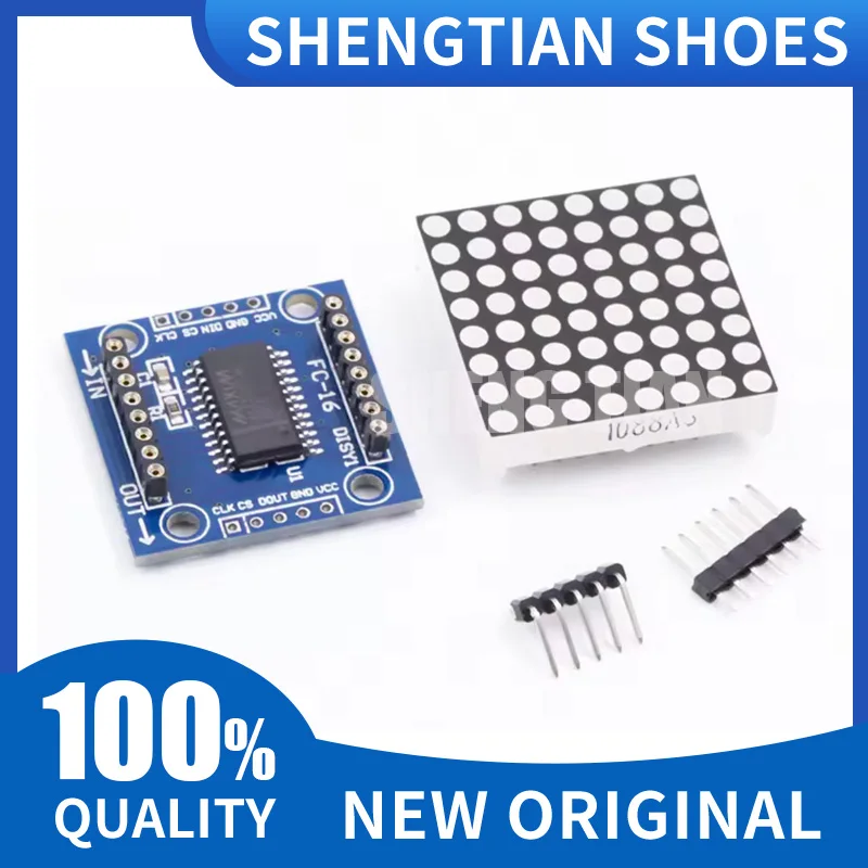 MAX7219 8*8 Dot Matrix Module Red Light Microcontroller Module Display Module MCU LED Display Control Module For Arduino 5V